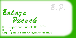 balazs pucsek business card